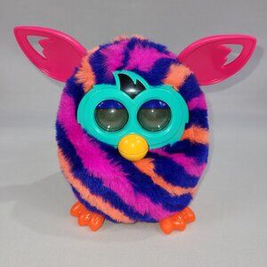 Furby Boom 2013 Blue Orange Pink Striped Electronic Toy Interactive Pet